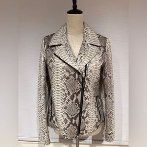 Women's python biker jacket